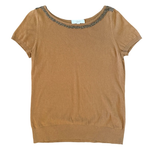 LOFT Ann Taylor Embellished Sweater Top - Picture 1 of 9